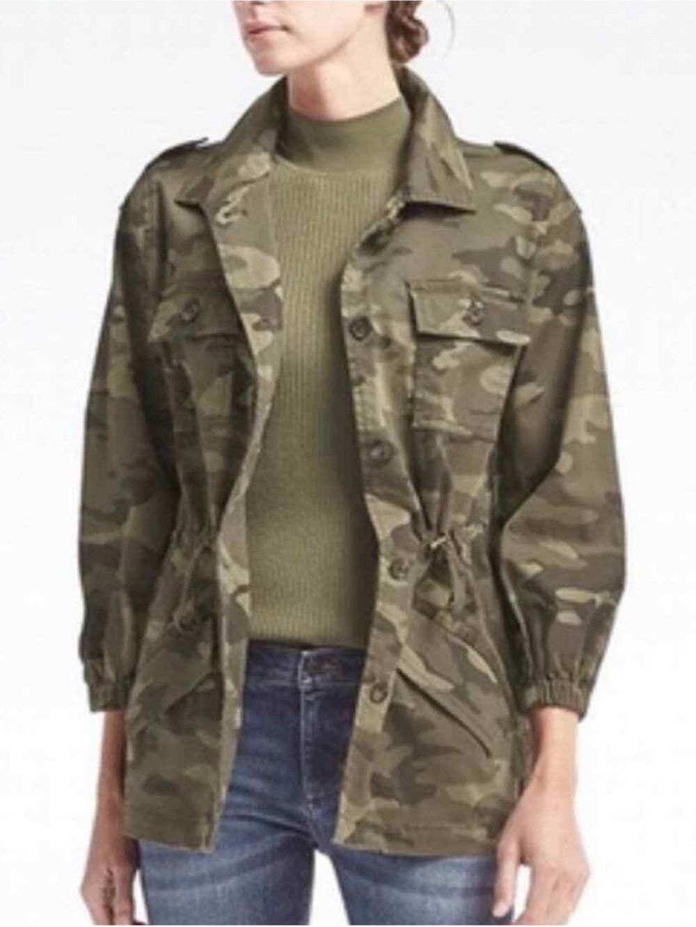 Banana Republic Camo Utility Jacket - Olive